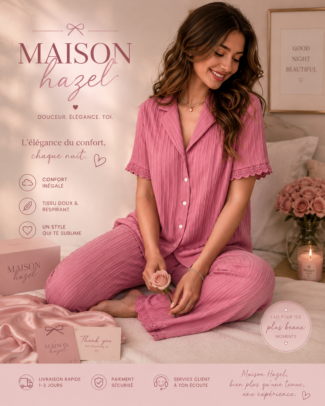 PYJAMA HAZEL ROSÉ🌸
